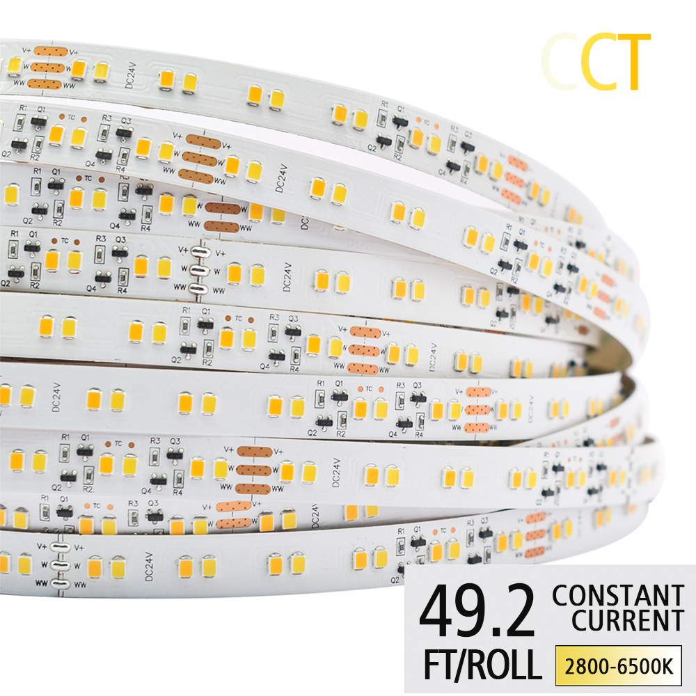 DC24V 2835 Dual white Dimmable LED Light - Constant Current LED lighting - 32.8 to 65.6Ft Optional